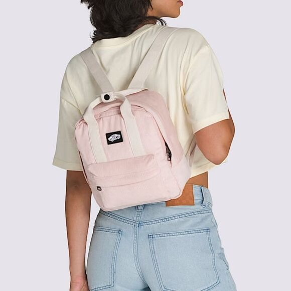 Vans Low Key Mini Corduroy Backpack- Sepia Rose Pink - Picture 4 of 11